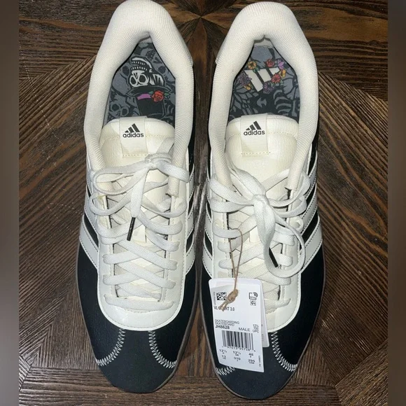 Brand new Adidas VL Court 3.0 Size 12 1/2 Day of the Dead Edition - Picture 3 of 6